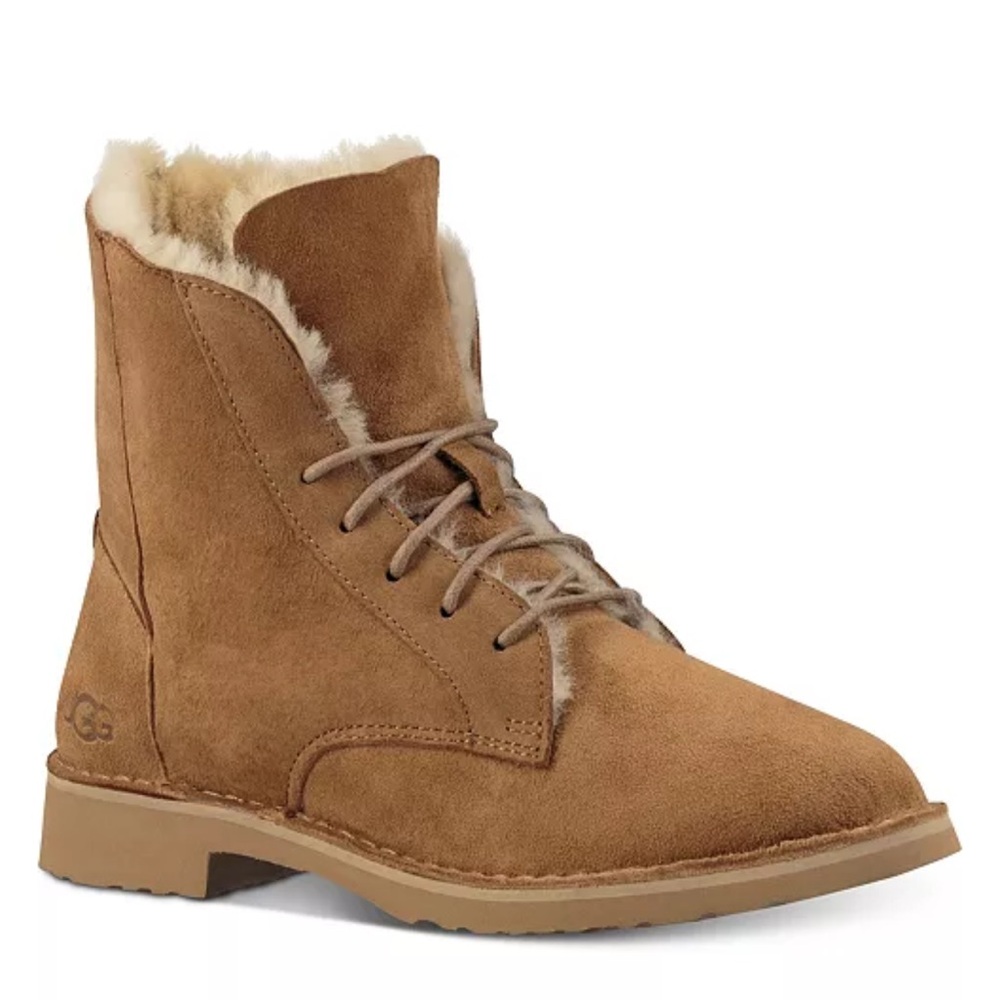 UGG Tan Quincy Shearling Lined Boots